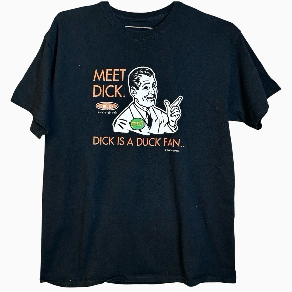 VTG Oregon State Fans - Don't be a Dick Black T-Shirt Size Large Humor Tee